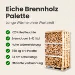 Palette kammergetrocknetes gespalten Eiche Brennholz 33cm – Image 4