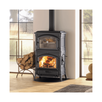 Houtkachel Isotta Forno EVO – 11 kW – Anthrazit Schwarz