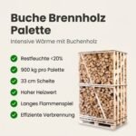 Palette kammergetrocknetes gespalten Buche Brennholz 33cm – Image 5
