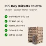 Pini Kay Briketts (Import) Palette 96 Säcke x 10 kg (960 kg) – Image 3