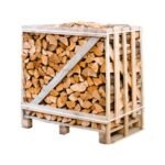 Halbe palette kammergetrocknetes gespalten Erle Brennholz 25cm